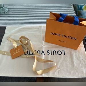 Louis Virton paper bag, ribbon and dust bag cloth